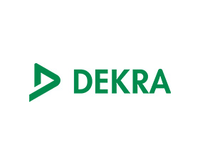 Das offizielle Logo des Prüfkonzerns DEKRA, bestehend aus dem grünen Schriftzug DEKRA und einem stilisierten grünen Dreieck.